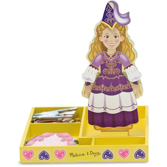 Melissa and Doug Princess Elise Wooden DressUp Doll Play Set